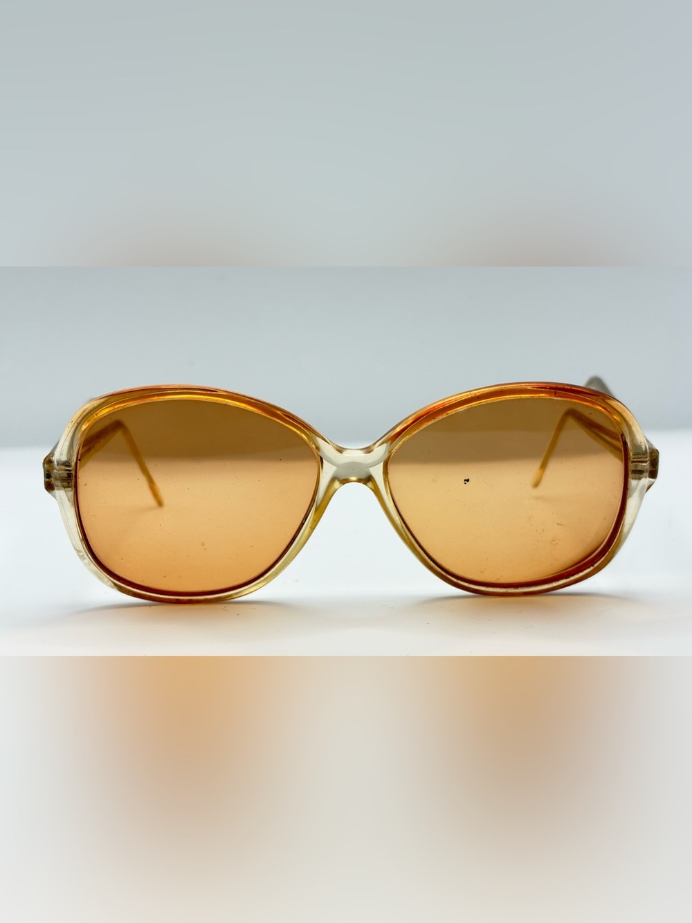 AJ Sarah Brown Translucent Oval Sunglasses Frames Only - Picture 4 of 9